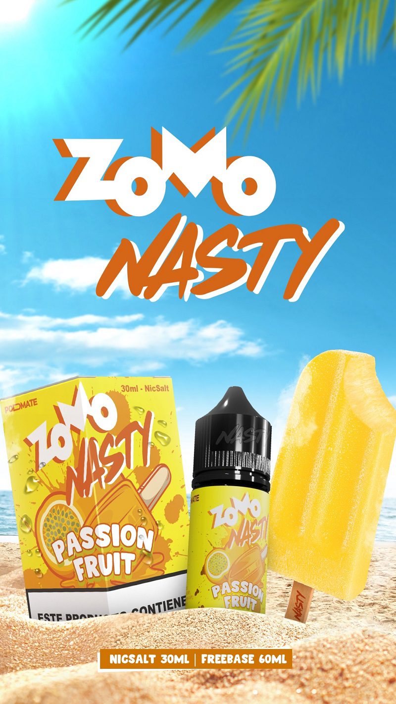 L Quido Passion Fruit Zomo By Nasty Best Vape Brasil