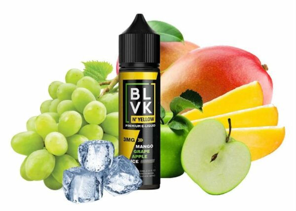 LÍQUIDO MANGO GRAPE APPLE ICE - N´YELLOW PREMIUM - BLVK UNICORN