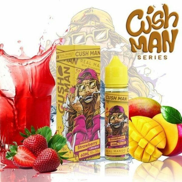 LÍQUIDO CUSH MAN MANGO STRAWBERRY ( LOW MINT ) - NASTY JUICE