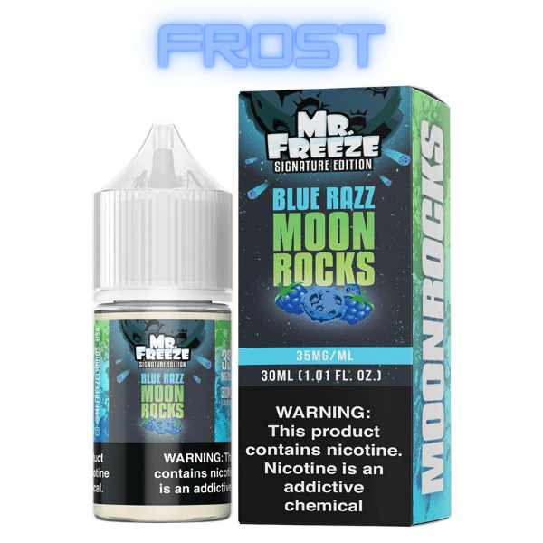 LÍQUIDO BLUE RAZZ FROST MOON ROCKS - NICSALT - MR FREEZE 