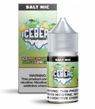 LÍQUIDO SALT ICE MELON GREEN APPLE LOW MINT - ICEBERG VAPORS