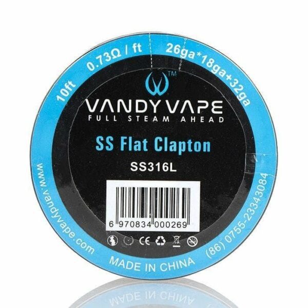 FIO SS316L SS FLAT CLAPTON - VANDY VAPE