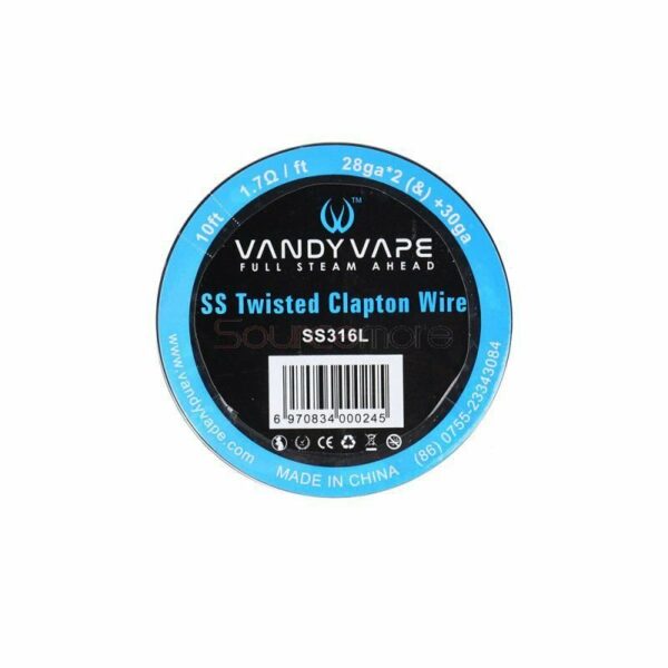 FIO SS TWISTED CLAPTON WIRE / SS316L FULL STEAM AHEAD - VANDY VAPE