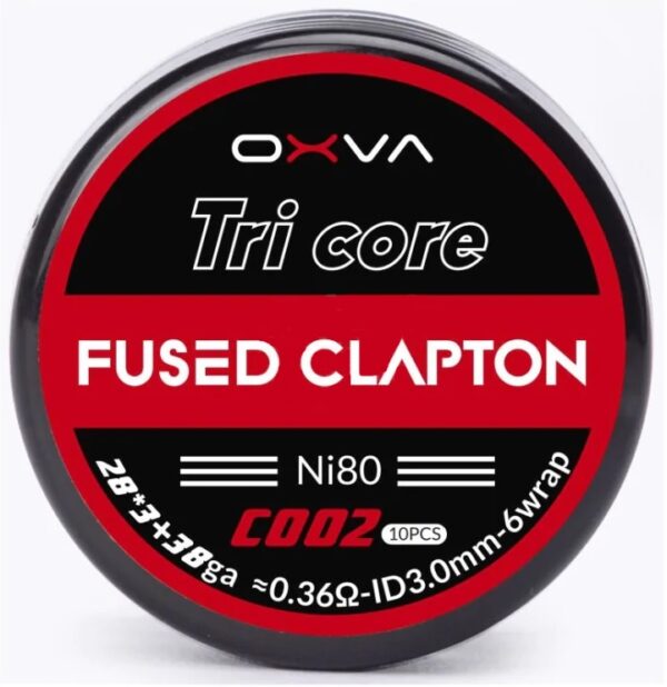 PREBUILT TRI CORE FUSED CLAPTON Ni80 0.36OHM - OXVA