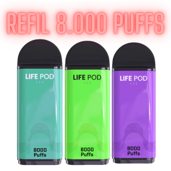 refil life pod 8000 puffs