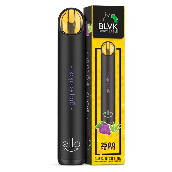 POD DESCARTÁVEL ELLO 2500 PUFFS – GRAPE ALOE – 35/50MG – BLVK UNICORN