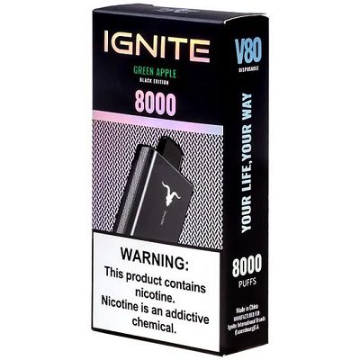 POD DESCARTÁVEL V80 BLACK EDITION 8000 PUFFS - IGNITE - Best Vape Brasil