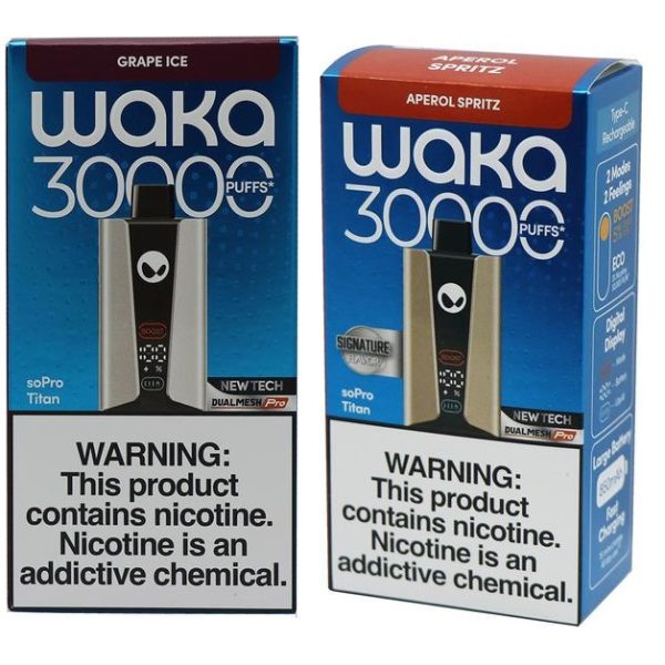 POD DESCARTÁVEL 5% WAKA soPRO TITAN 30000 PUFFS - WAKA