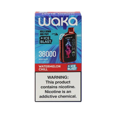 POD DESCARTÁVEL 5% WAKA + ICE BLAST 36000 PUFFS - WAKA